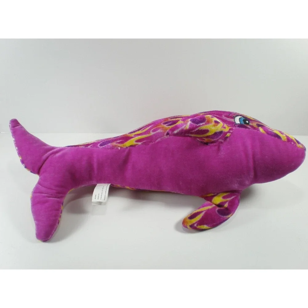 Plush Dolphin Stuffed Animal Toy Flame Pattern Pink‎ Yellow